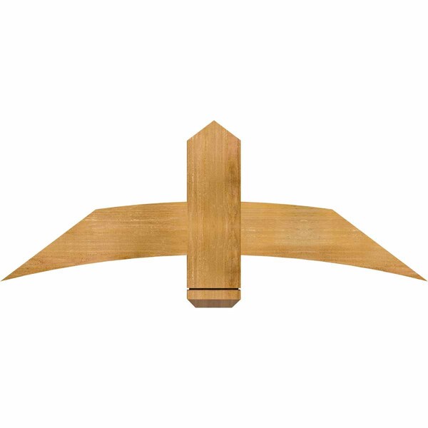 Ekena Millwork Bellingham Rough Sawn Timber Gable Bracket, Western Red Cedar, 48"W x 18"H x 2"D x 6"F, 9/12 Pitch GBW048X18X0206BEL00RWR - main